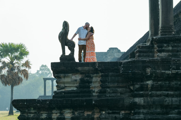 couple at Angkor Wat Photograph by Angkor Wat Photographer