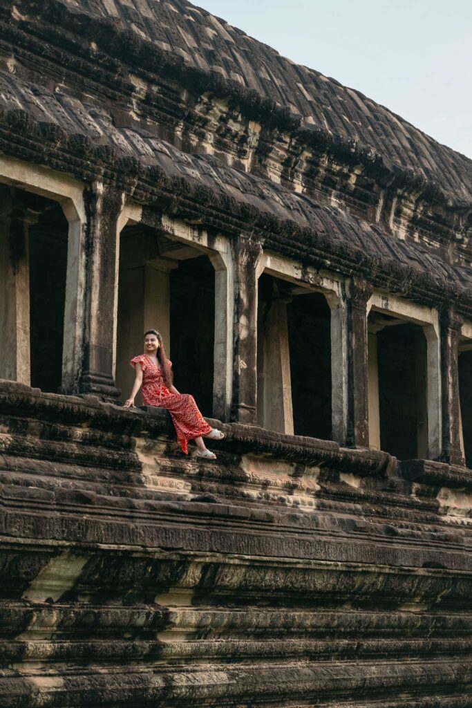 Lady at Angkor Wat on a photoshoot with Angkor Wat photographer